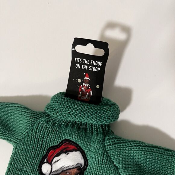 Snoop Dogg Wine Bottle Sweater Fits Snoop On The Stoop Face Green Elf Shelf Gift - Picture 4 of 5